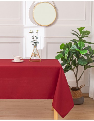 Nappe antitache unie Rouge rectangulaire 145 x 240 cm