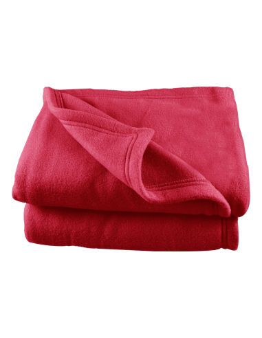 Couverture polaire  220 x 240 cm fraise