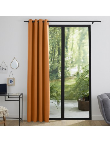 Rideau occultant orange 140 x 260 cm