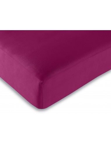 Drap housse Fushia 90 x 190 cm / 100% coton / 57 fils/cm²