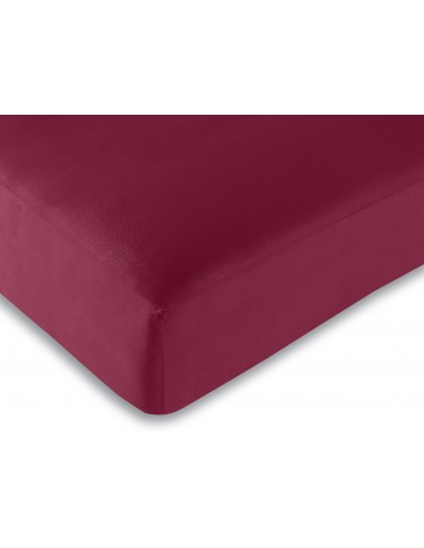 Drap housse Rouge 90 x 190 cm / 100% coton / 57 fils/cm²