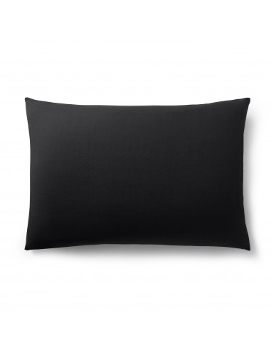 Taie d'oreiller Noir 50 x 70 cm / 100% Coton / 57 fils/cm²