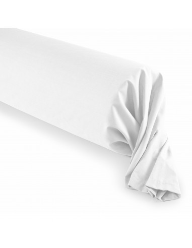 Taie de traversin Blanc 45 x 185 cm / 100% Coton / 57 fils/cm²