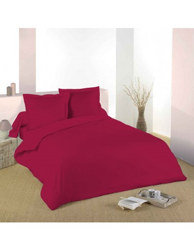 Housse de couette Rouge 260 x 240 cm / 100% Coton / 57 Fils/cm² pour lit 2 places "King Size"