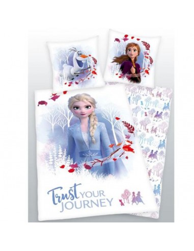 Parure de couette 140 x 200 "La Reine des Neiges" Trust your journey Microfibre / 100% Polyester