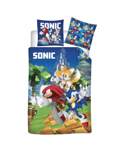 Parure de couette 140 x 200 "Sonic Heros" Microfibre / 100% Polyester