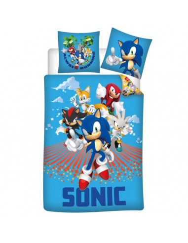 Parure de couette 140 x 200 "Sonic Heros 2" Microfibre / 100% Polyester