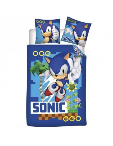 Parure de couette 140 x 200 "Sonic Heros 1" Microfibre / 100% Polyester