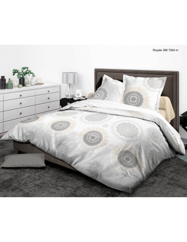 Pack complet Royale housse de couette pour lit 180 x 200 cm "King size" 100% coton / 57 fils/cm²