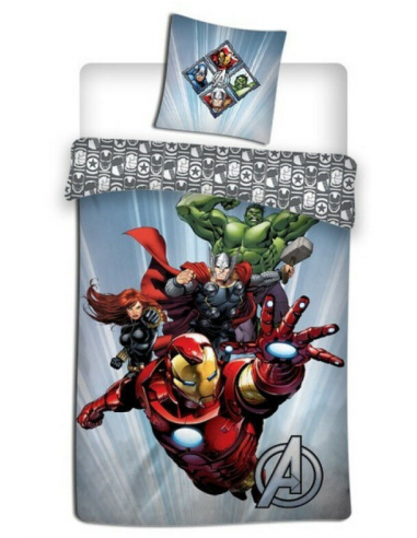 Parure de couette 140 x 200 réversible "Avengers" Microfibre / 100% Polyester